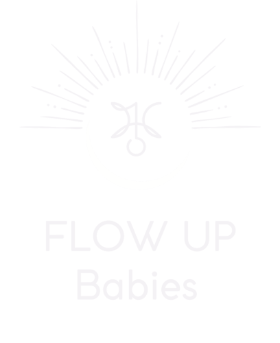 logo-flow-up-babies-blanc-fond-transparent Logo de Flow Up Babies en blanc.